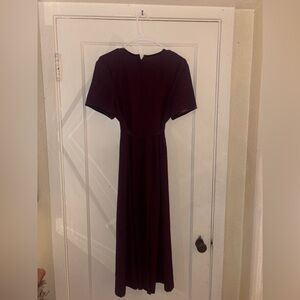 Elegant Burgundy Women's Dress
